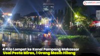 VIDEO: 4 Pria Lompat ke Kanal Pampang Makassar Usai Pesta Miras, 1 Orang Masih Hilang