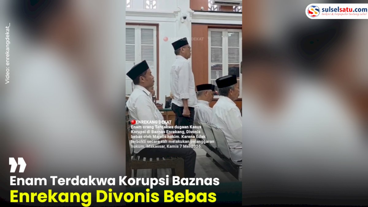 VIDEO: Enam Terdakwa Korupsi Baznas Enrekang Divonis Bebas