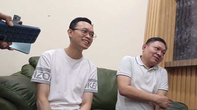 Ketua DPW PPP Sulsel Ilham Ari Fauzi (kiri) bersama Sekretaris DPW Nursyam Amin. Foto/SS