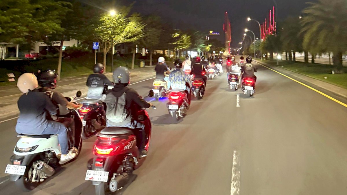 Asmo Sulsel dan HASCI Makassar Night Ride Kampanyekan #Cari_Aman