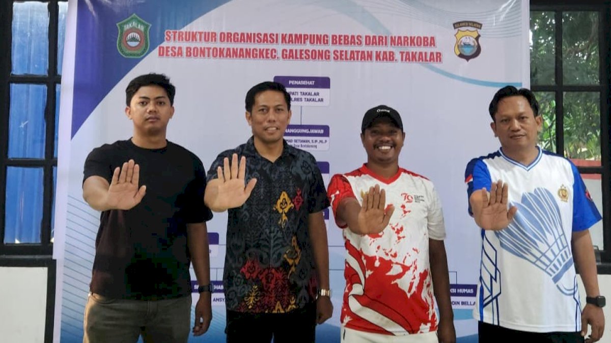 Satresnarkoba Polres Takalar Gandeng Pemdes Bontokanang Wujudkan Desa Bebas Narkoba