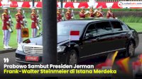 VIDEO: Prabowo Sambut Presiden Jerman Frank-Walter Steinmeier di Istana Merdeka