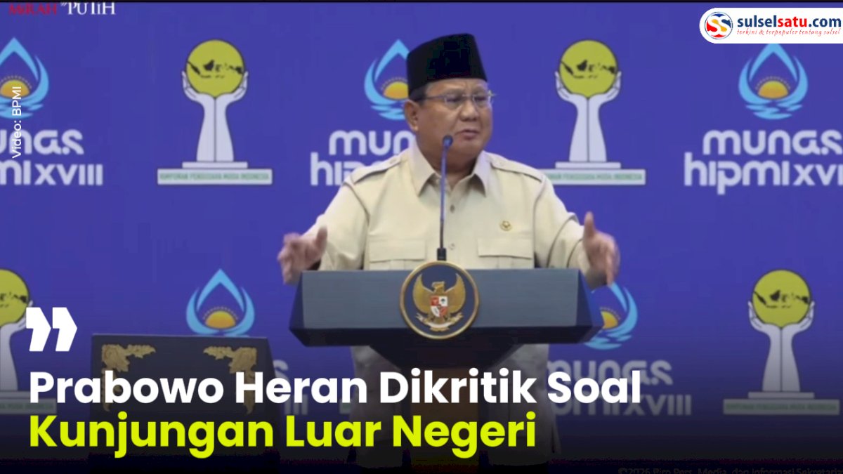 VIDEO: Prabowo Heran Dikritik Soal Kunjungan Luar Negeri