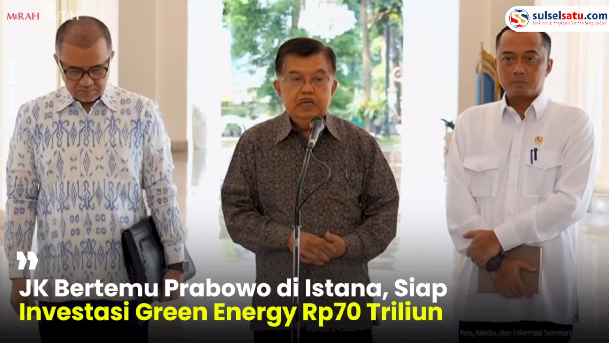 VIDEO: JK Bertemu Prabowo di Istana, Siap Investasi Green Energy Rp70 Triliun