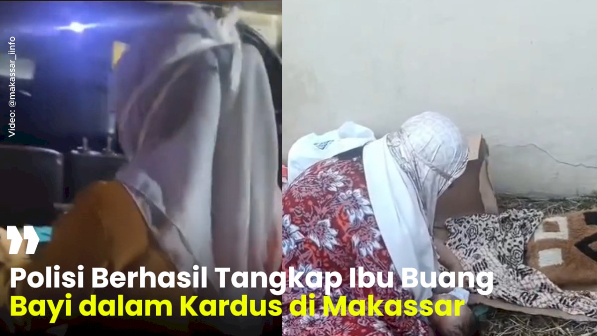 VIDEO: Polisi Berhasil Tangkap Ibu Buang Bayi dalam Kardus di Makassar
