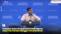 VIDEO: Prabowo Sebut Empat Kali Kalah Pilpres, Saya Tak Pernah Ganggu Pemerintahan