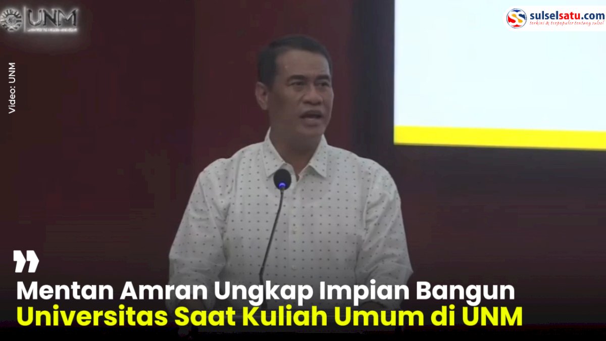 VIDEO: Mentan Amran Ungkap Impian Bangun Universitas Saat Kuliah Umum di UNM