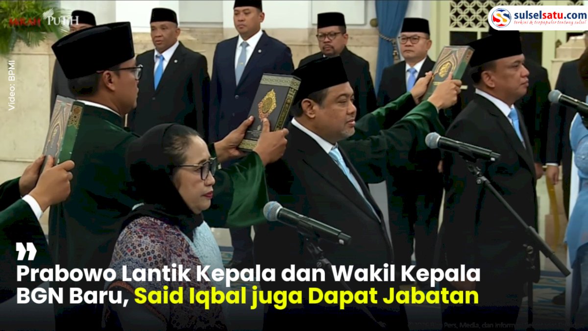 VIDEO: Prabowo Lantik Kepala dan Wakil Kepala BGN Baru, Said Iqbal juga Dapat Jabatan