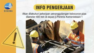 Perbaikan Pipa PDAM di Perintis Kemerdekaan, PDAM Imbau Pelanggan Tampung Air