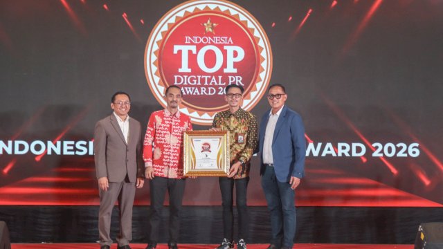 Bank Sulselbar raih penghargaan TOP Digital PR Award 2026. Foto: Istimewa.