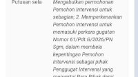 PN Sungguminasa Kabulkan Permohonan Intervensi Pihak Ketiga dalam Gugatan Hak Angket DPRD Gowa