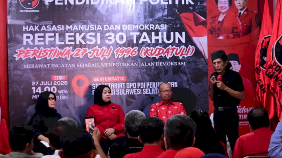 PDI Perjuangan Sulsel Refleksikan Kudatuli, Tegaskan Komitmen Jaga Demokrasi dan HAM