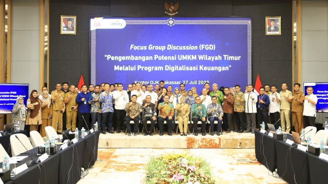 OJK Sulselbar FGD dukung pengembangan potensi UMKM di Indonesia Timur. Foto: Istimewa.
