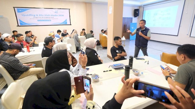 Head of External Relations Sorowako &amp; Outer Area PT Vale Indonesia Yusri Yunus saat pembukaan Upskilling PT Vale yang menggandeng Tempo Institute. Foto: Istimewa.