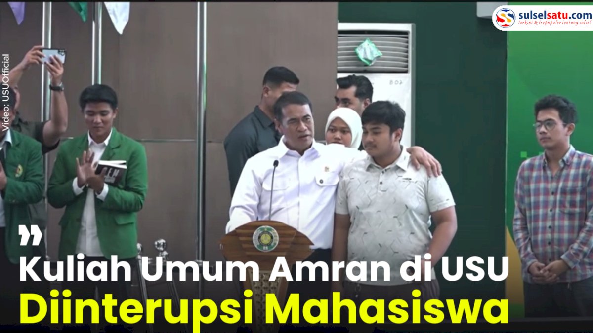 VIDEO: Kuliah Umum Amran di USU Diinterupsi Mahasiswa