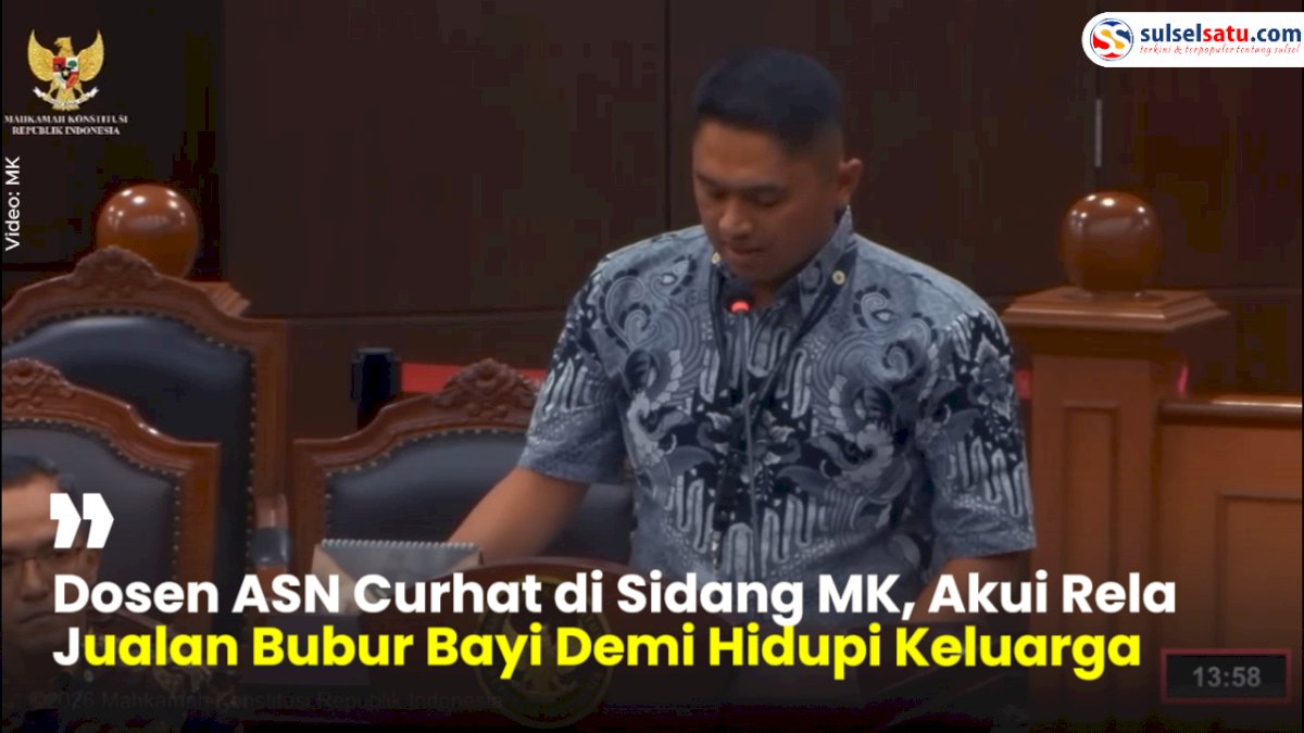 VIDEO: Dosen ASN Curhat di Sidang MK, Akui Rela Jualan Bubur Bayi Demi Hidupi Keluarga