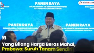 VIDEO: Yang Bilang Harga Beras Mahal, Prabowo: Suruh Tanam Sendiri!