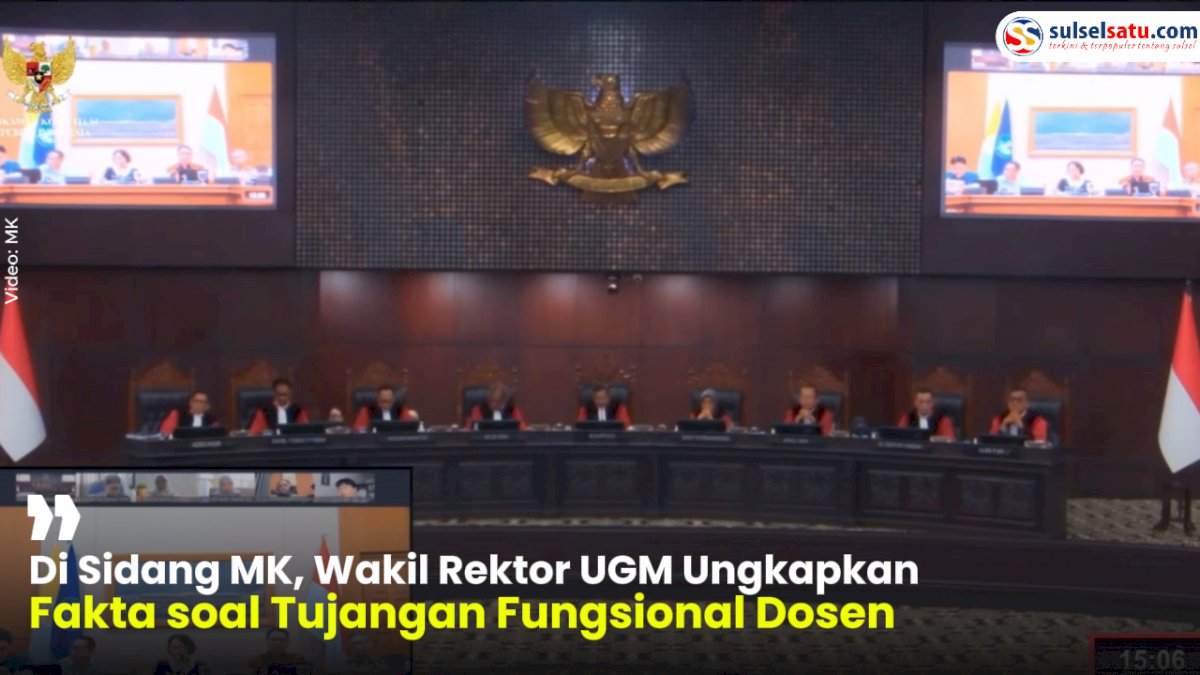 VIDEO: Di Sidang MK, Wakil Rektor UGM Ungkapkan Fakta soal Tujangan Fungsional Dosen