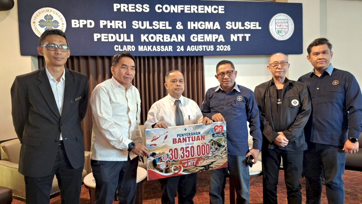 PHRI Bersama IHGMA Sulsel Galang Rp30,35 Juta untuk Korban Gempa NTT