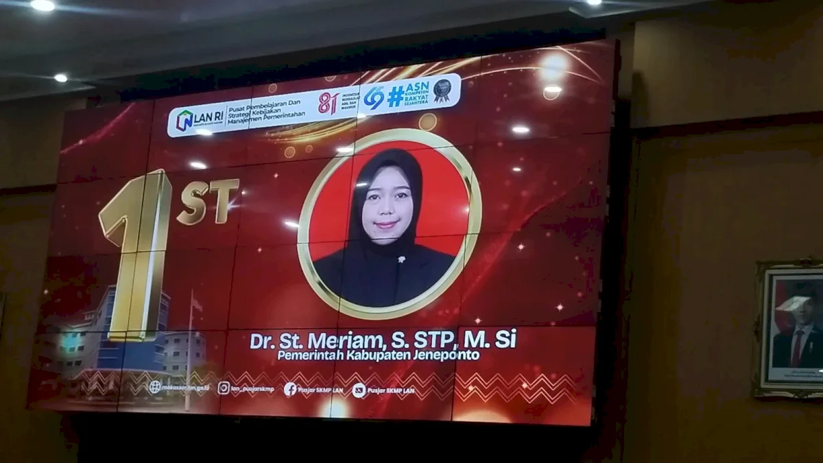 Tiga Pejabat Jeneponto Raih Penghargaan di PKN Tingkat II Sulsel, St. Meriam Jadi Peserta Terbaik