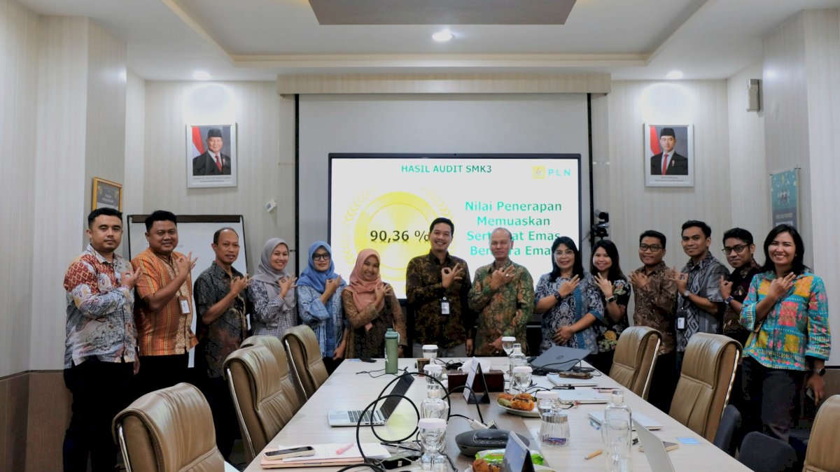 PLN UIP Sulawesi Raih Predikat Memuaskan Audit SMK3 dengan Nilai 90,36 Persen