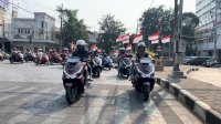Puluhan Bikers Honda PCX Konvoi Rayakan HUT RI ke-81