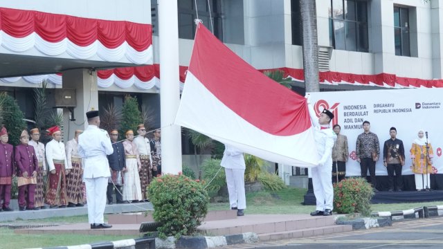 PLN se-Makassar upcara Hari Kemerdekaan. Foto: Istimewa.