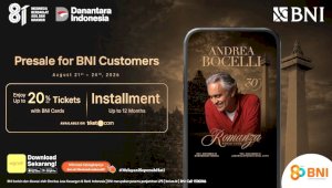 BNI Buka Presale Eksklusif Tiket Andrea Bocelli, Diskon hingga 20 Persen