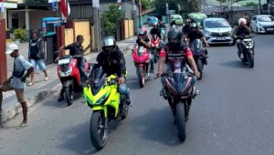 Komunitas Honda CBR Ambon Kopdar dan City Rolling, Kampanyekan #Cari_Aman