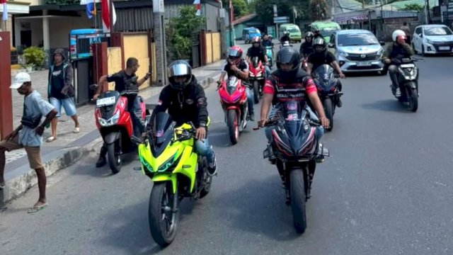Komunitas Honda CBR Kopdar dan kampanyekan #Cari_Aman. Foto: Istimewa.