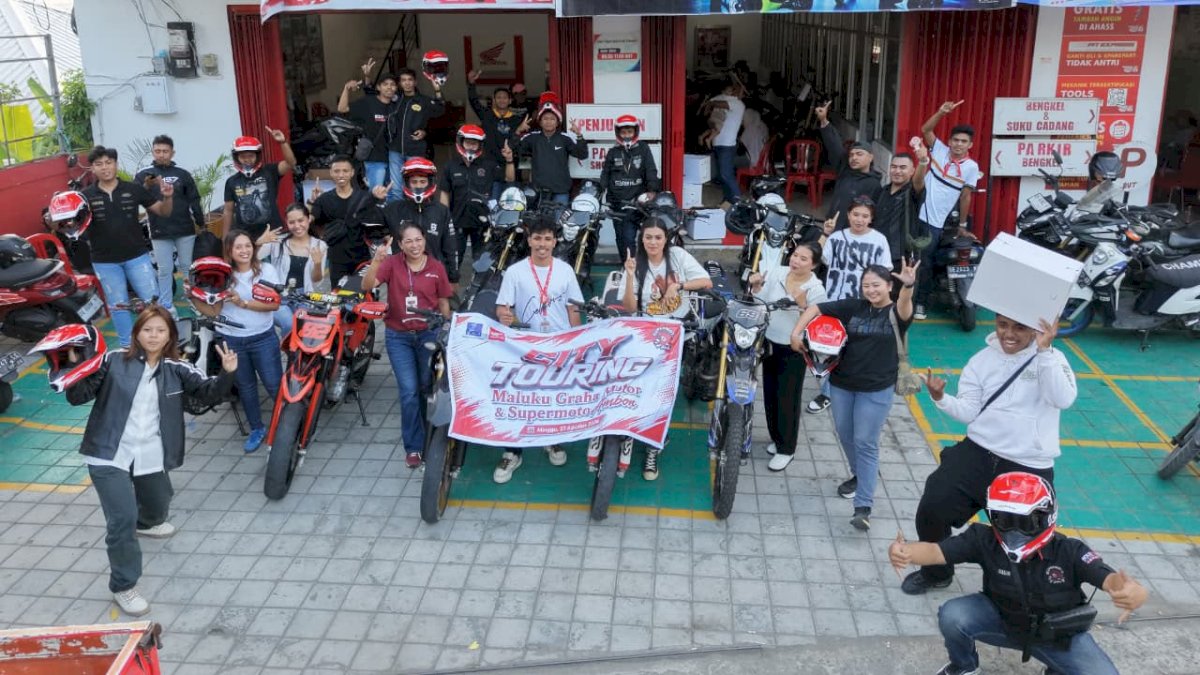 Dealer Maluku Graha Motor Ajak Komunitas Jelajah Ikon Kota Ambon dengan Honda CRF