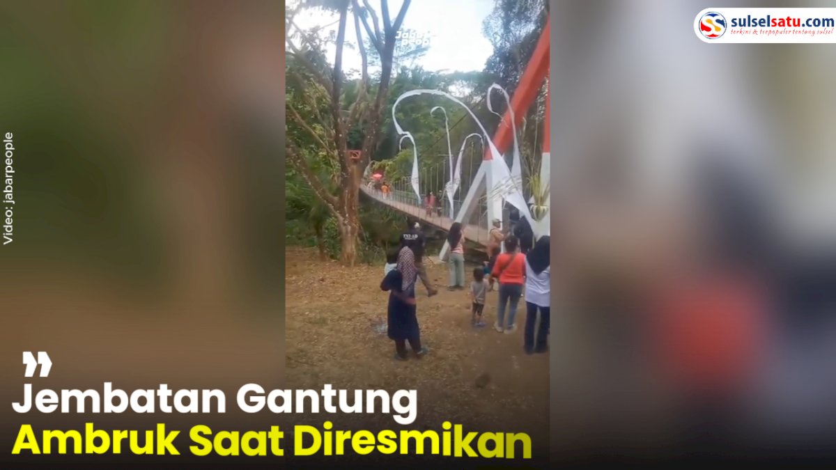 VIDEO: Jembatan Gantung Ambruk Saat Diresmikan