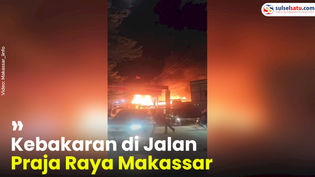 VIDEO: Kebakaran di Jalan Praja Raya Makassar