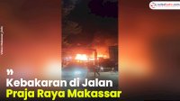 VIDEO: Kebakaran di Jalan Praja Raya Makassar