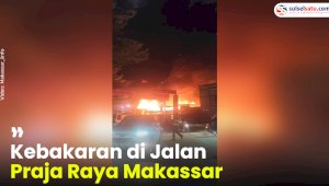 VIDEO: Kebakaran di Jalan Praja Raya Makassar