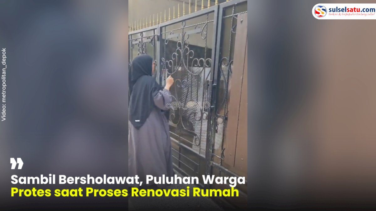 VIDEO: Sambil Bersholawat, Puluhan Warga Protes saat Proses Renovasi Rumah
