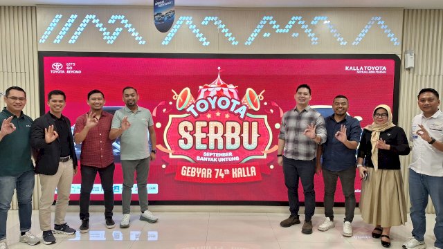 Toyota Serbu siapkan 74 hadiah spesial HUT KALLA 74 tahun. Foto: Istimewa.