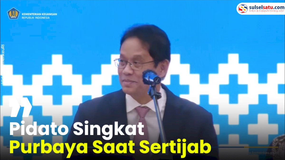 VIDEO: Pidato Singkat Purbaya Saat Sertijab