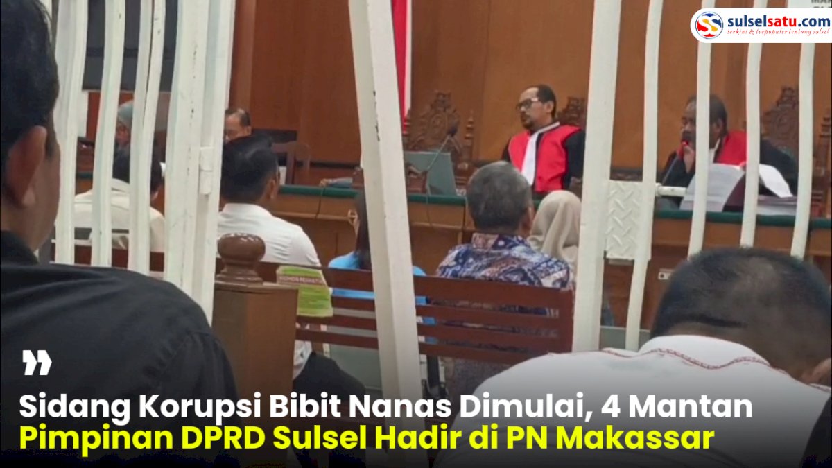 VIDEO: Sidang Korupsi Bibit Nanas Dimulai, 4 Mantan Pimpinan DPRD Sulsel Hadir di PN Makassar