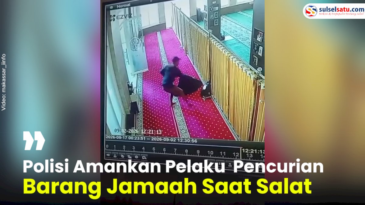VIDEO: Polisi Amankan Pelaku Pencurian Barang Jamaah Saat Salat
