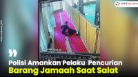 VIDEO: Polisi Amankan Pelaku Pencurian Barang Jamaah Saat Salat