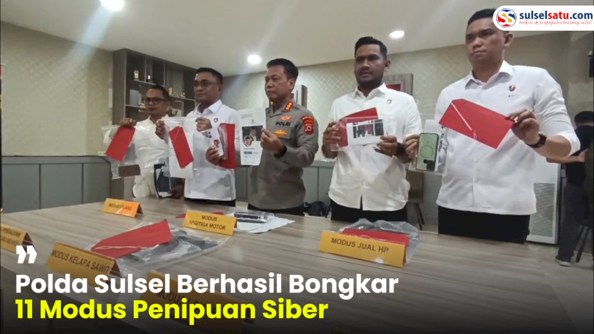 VIDEO: Polda Sulsel Berhasil Bongkar 11 Modus Penipuan Siber