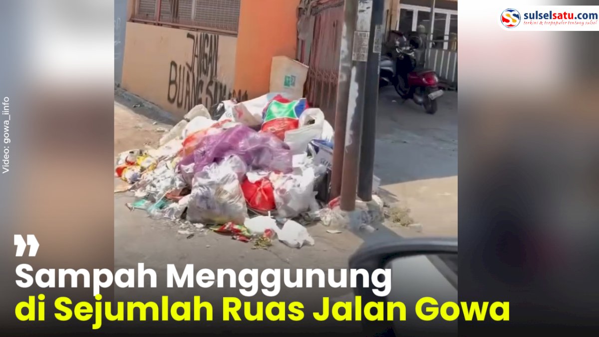 VIDEO: Sampah Menggunung di Sejumlah Ruas Jalan Gowa