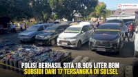 VIDEO: Polisi Berhasil Sita 18.905 liter BBM Subsidi dari 17 Tersangka di Sulsel