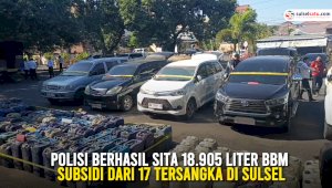 VIDEO: Polisi Berhasil Sita 18.905 liter BBM Subsidi dari 17 Tersangka di Sulsel