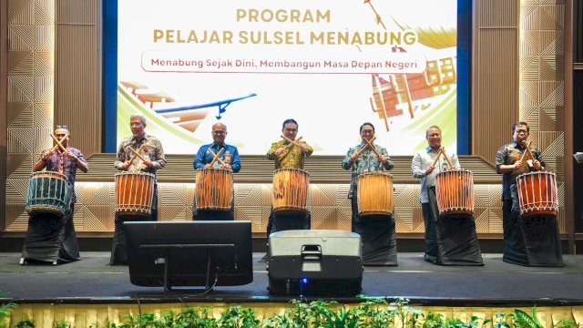 Peluncuran program Pelajar Sulsel Menabung di Makassar. Foto: Istimewa.