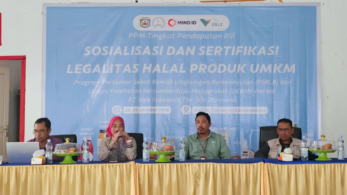 PT Vale Fasilitasi Sertifikasi Halal UMKM Morowali