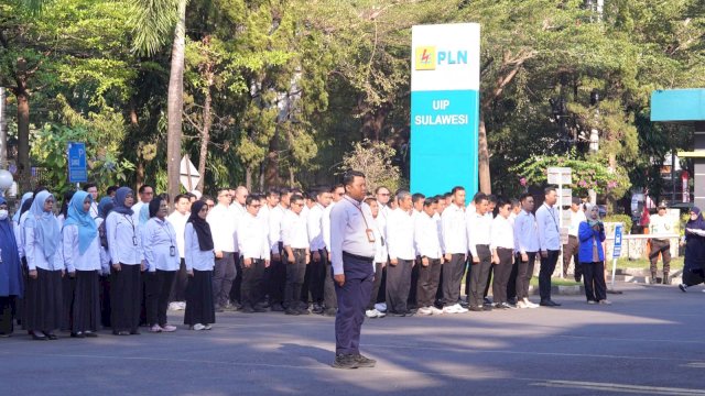 PLN UIP Sulawesi upacara di Hari Kesaktian Pancasila. Foto: Istimewa.
