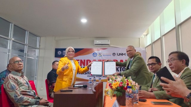 Prof Dr Hasmyati resmi mendaftarkan diri sebagai bakal calon Rektor Universitas Negeri Makassar. Foto/SS