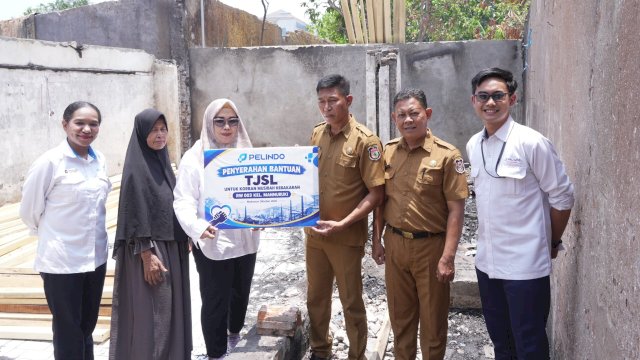 Pelindo Regional 4 Bantu Korban Kebakaran di Makassar. Foto: Istimewa.
